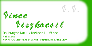 vince viszkocsil business card